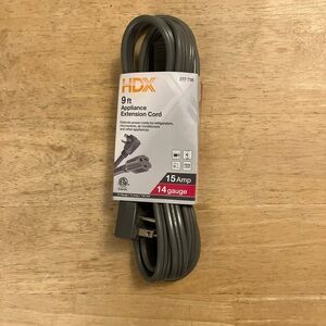 HDX 14 AWG extension cord, 9 feet